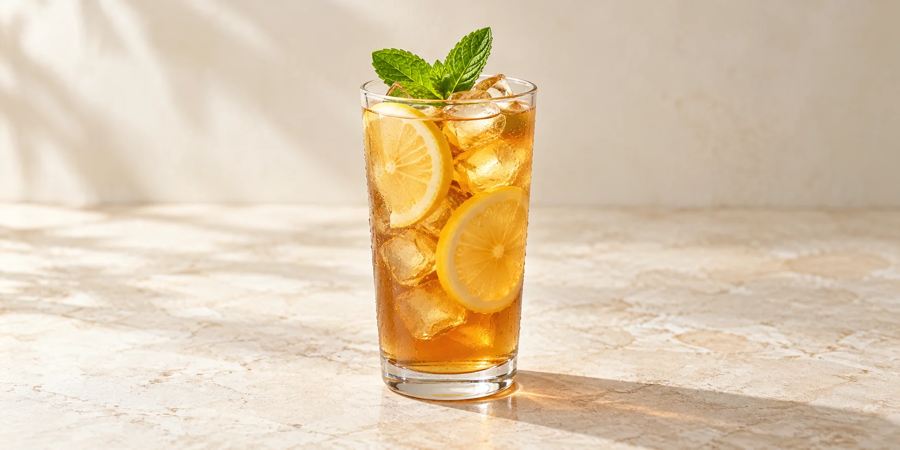 Iced Barley Tea with Lemon and Honey