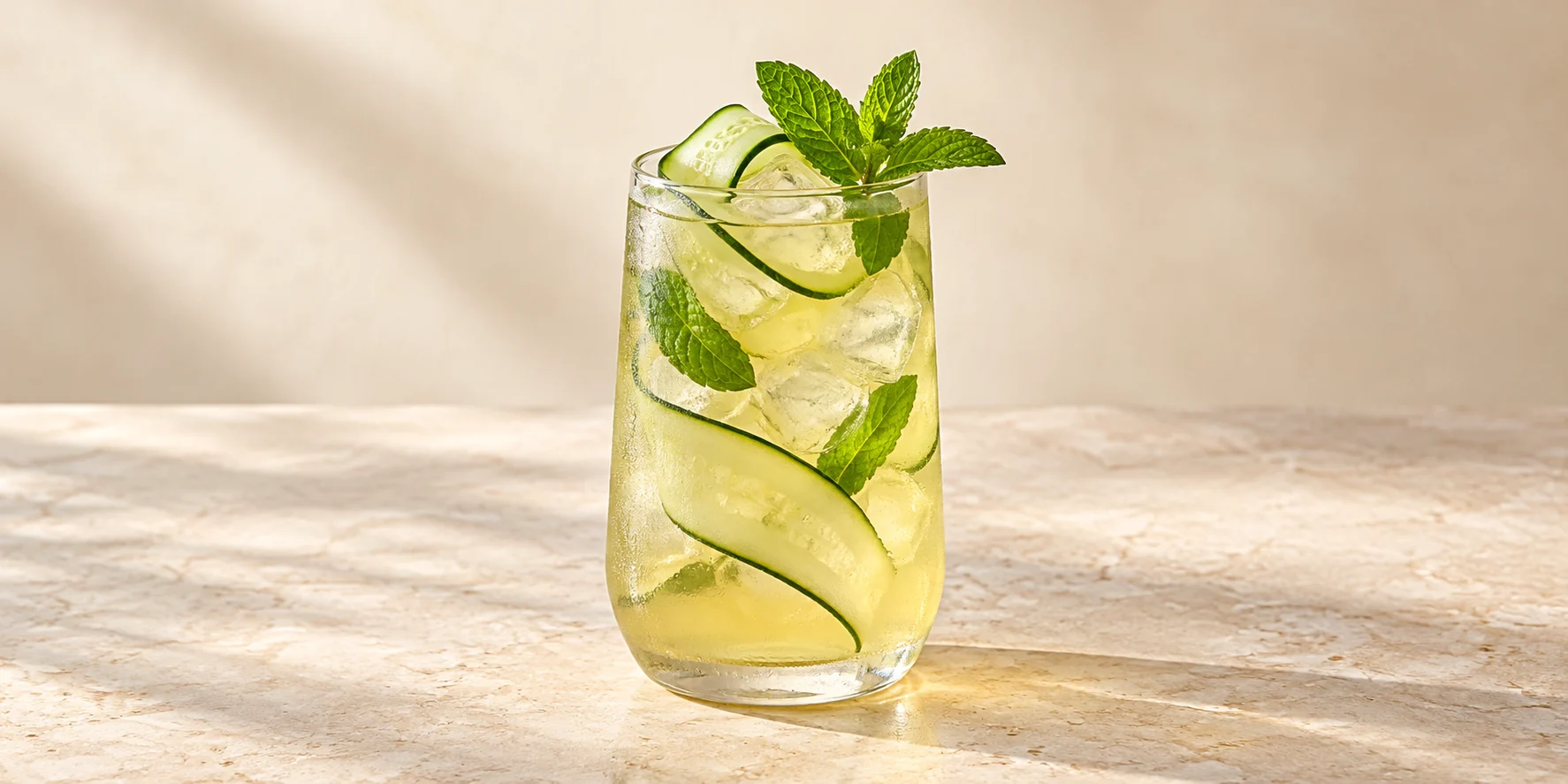 Iced Digestion Blend with Cucumber and Mint