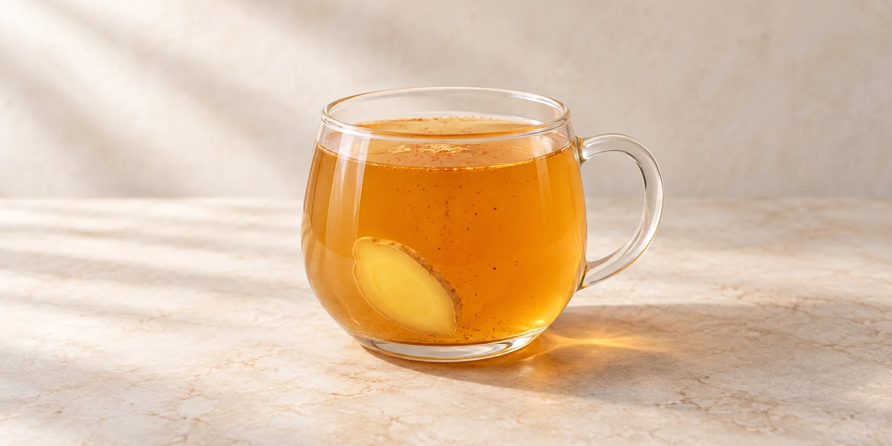 Strong Ginger Tea with Lemon, Honey and Cayenne