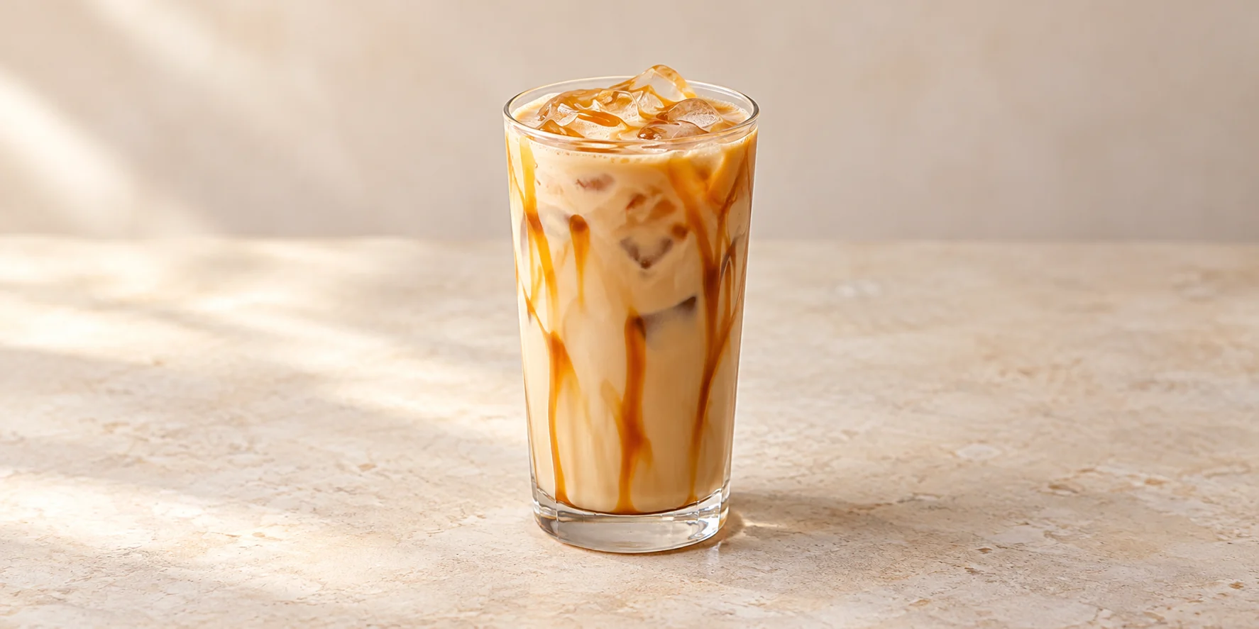 Iced Caramel Black Tea Latte