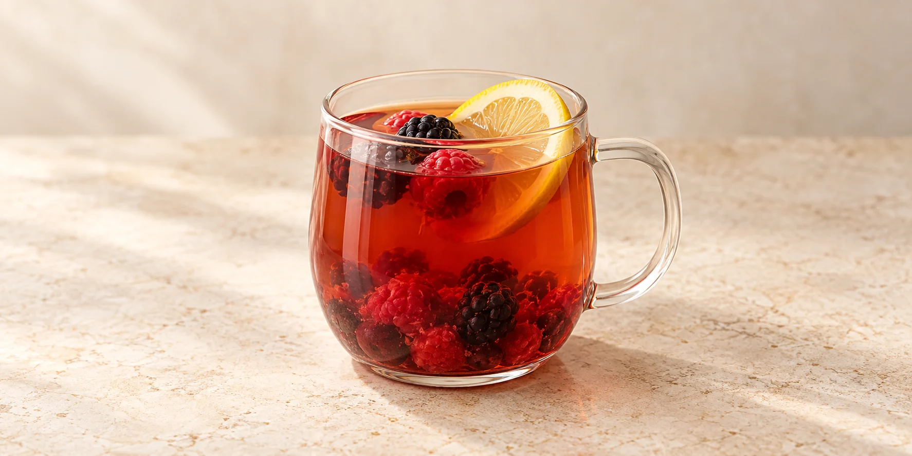 Mixed Berry Black Tea with Lemon and Honey