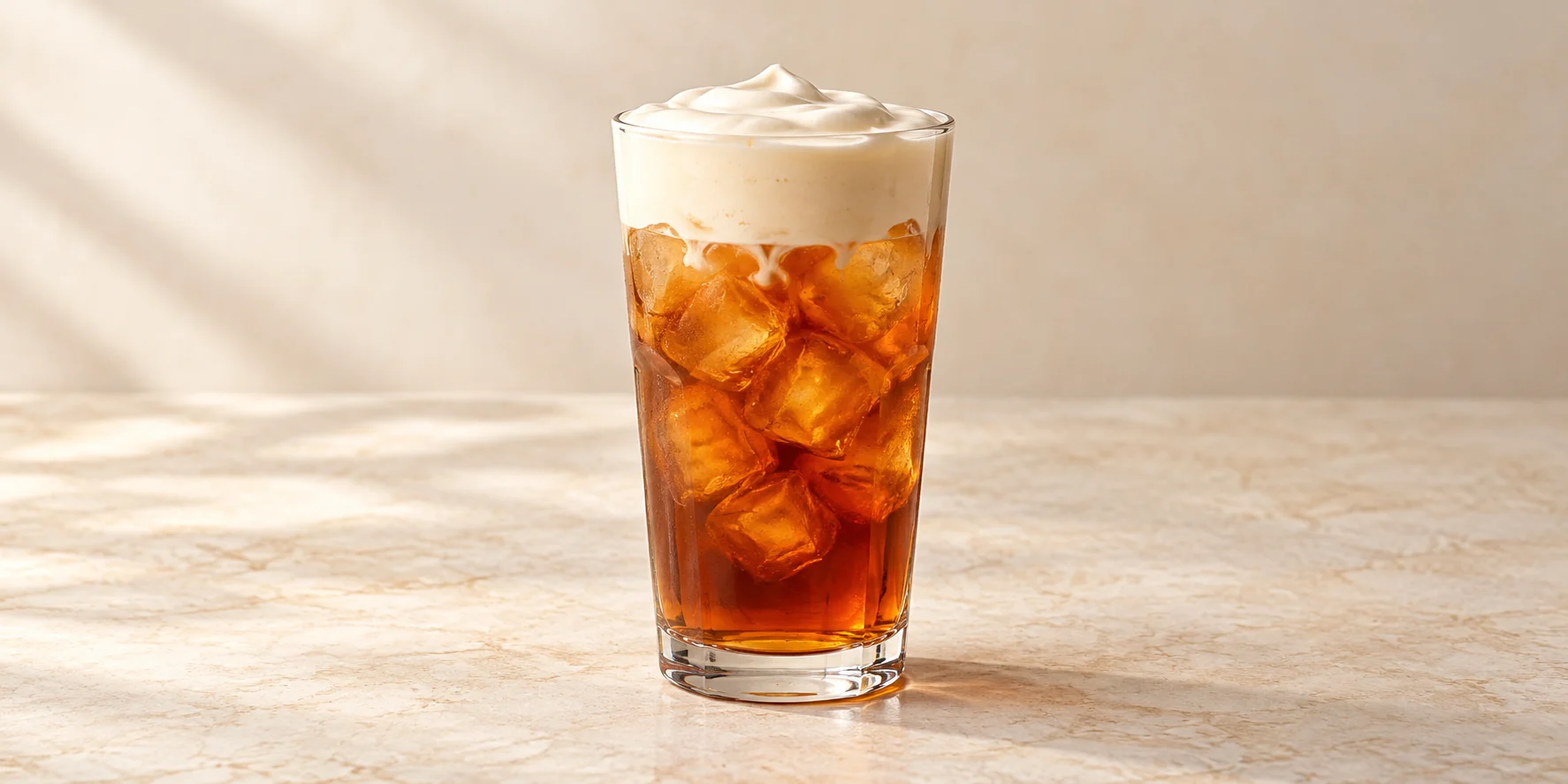 Iced Irish Breakfast with Milk Foam
