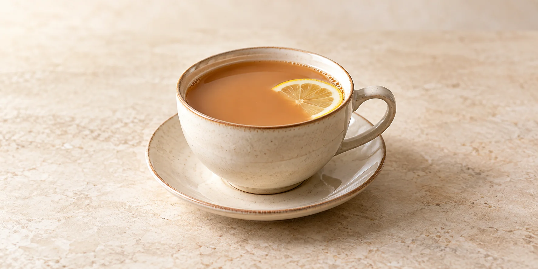 Traditional Irish Tea with Honey and Lemon