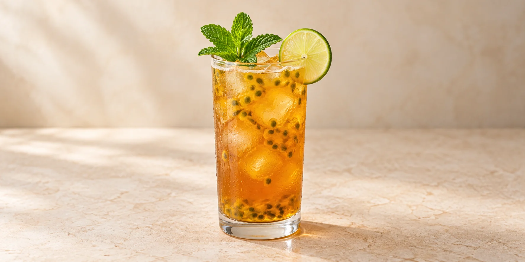 Iced Kenyan Tea with Passion Fruit