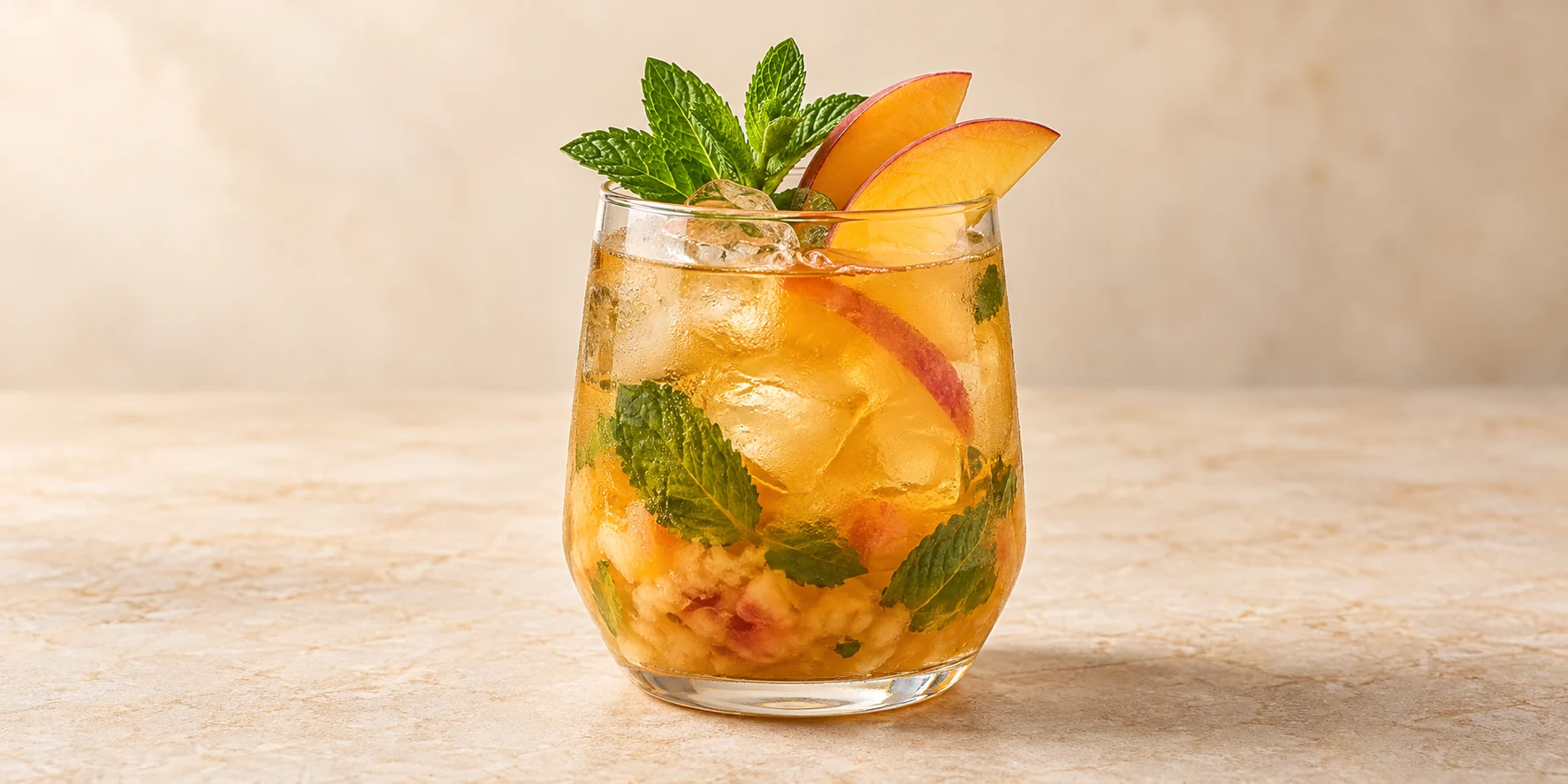 Iced Oriental Beauty with Peach and Mint