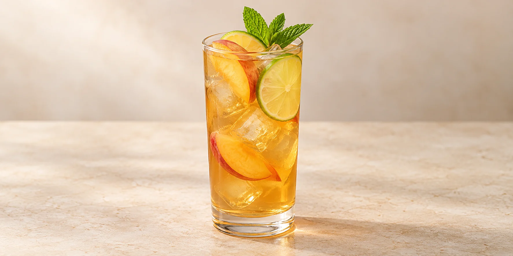 Iced Osmanthus Oolong with Peach and Lime