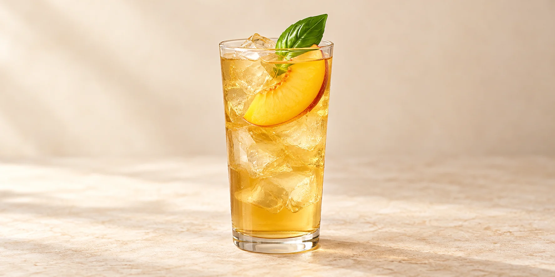 Cold-Brewed Bi Luo Chun Peach Iced Tea
