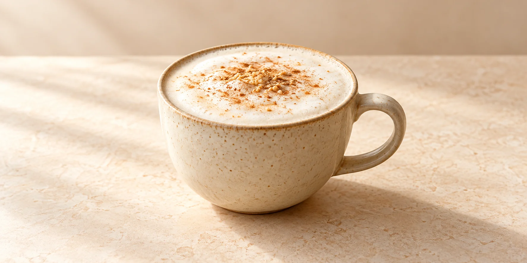 Kukicha Latte with Oat Milk, Honey and Cinnamon