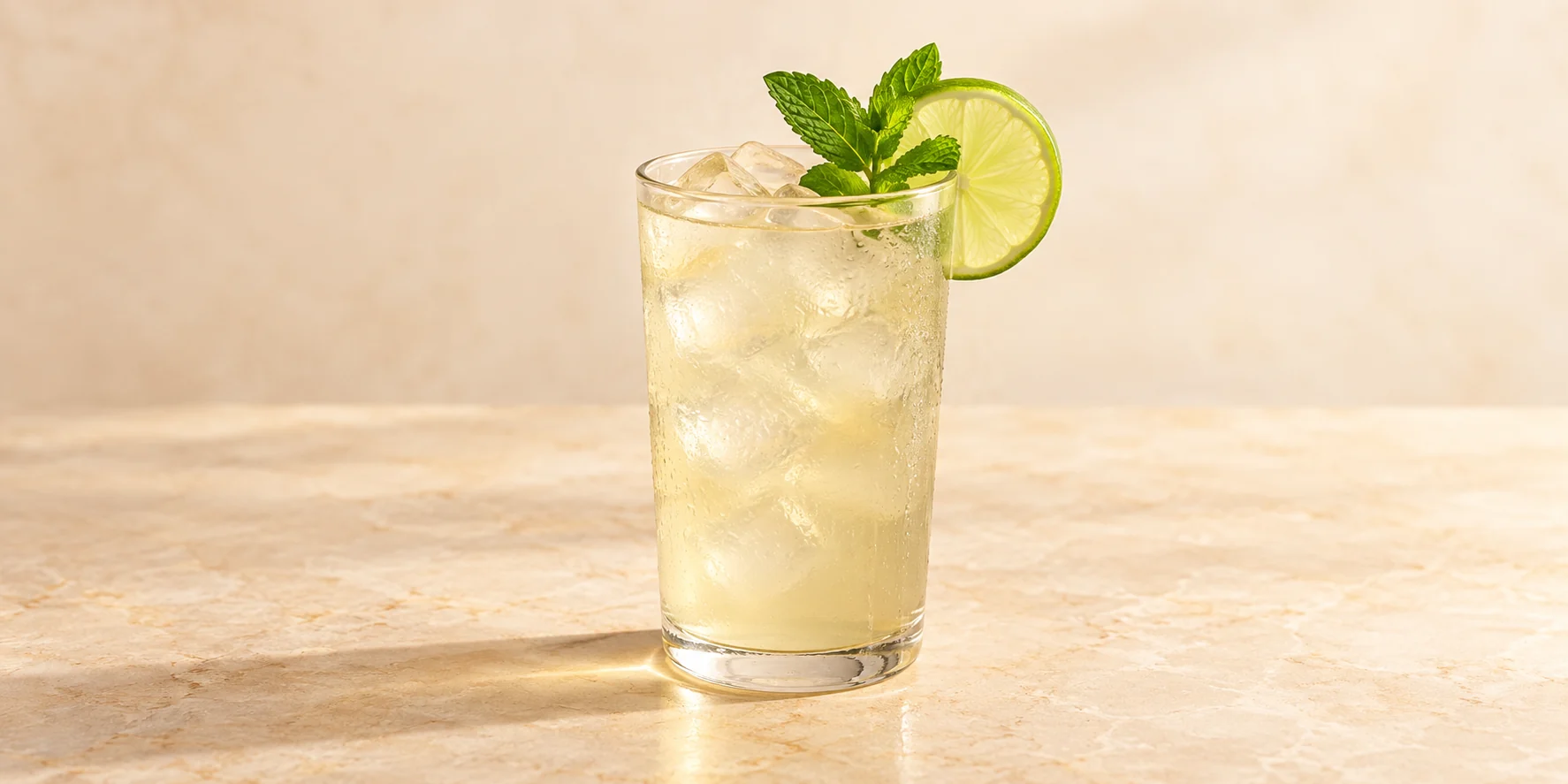 Iced Lotus Tea with Coconut and Lime