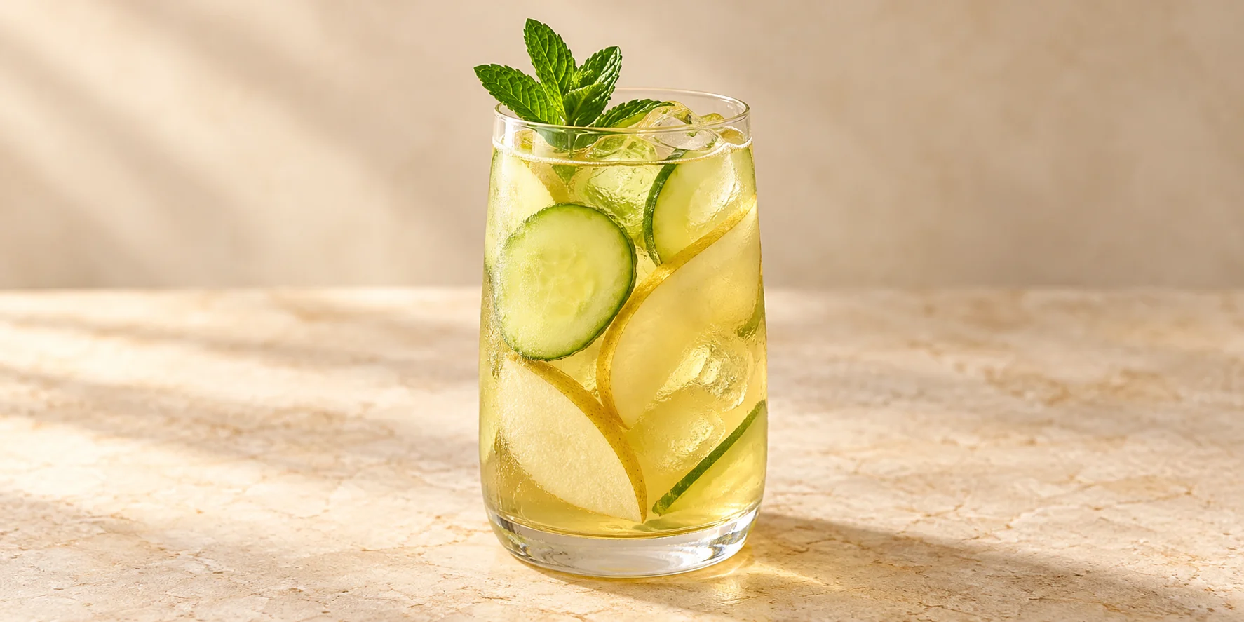 Cold-Brew Mao Feng with Cucumber and Pear