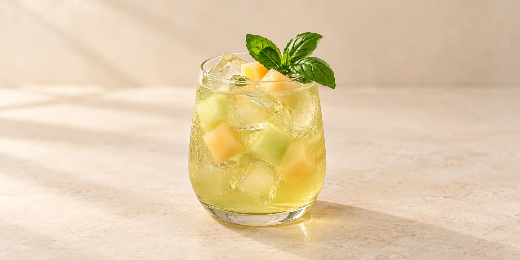 Cold-Brew Hou Kui with Melon and Basil