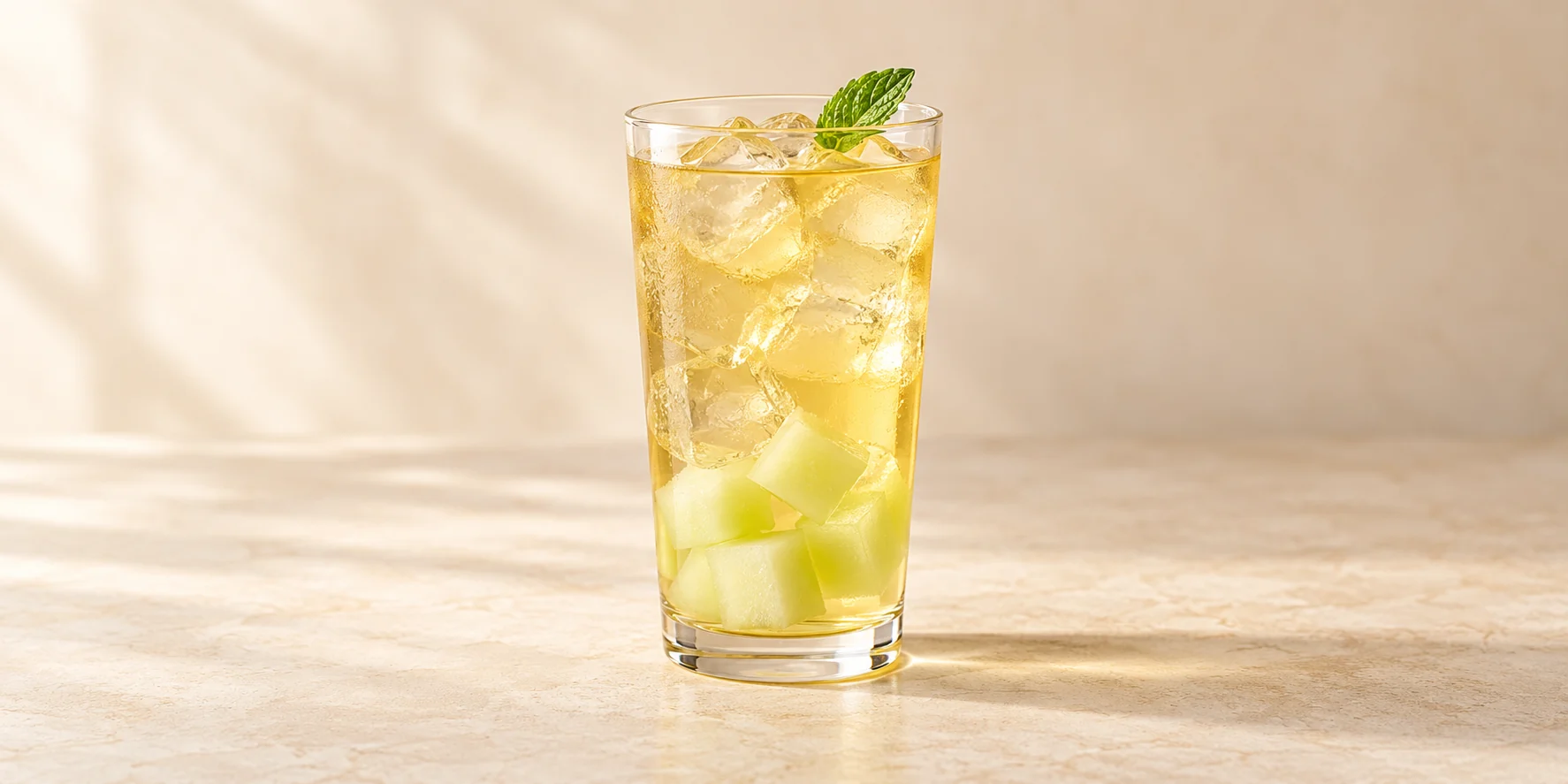 Cold-Brewed Junshan with Cucumber and Honeydew