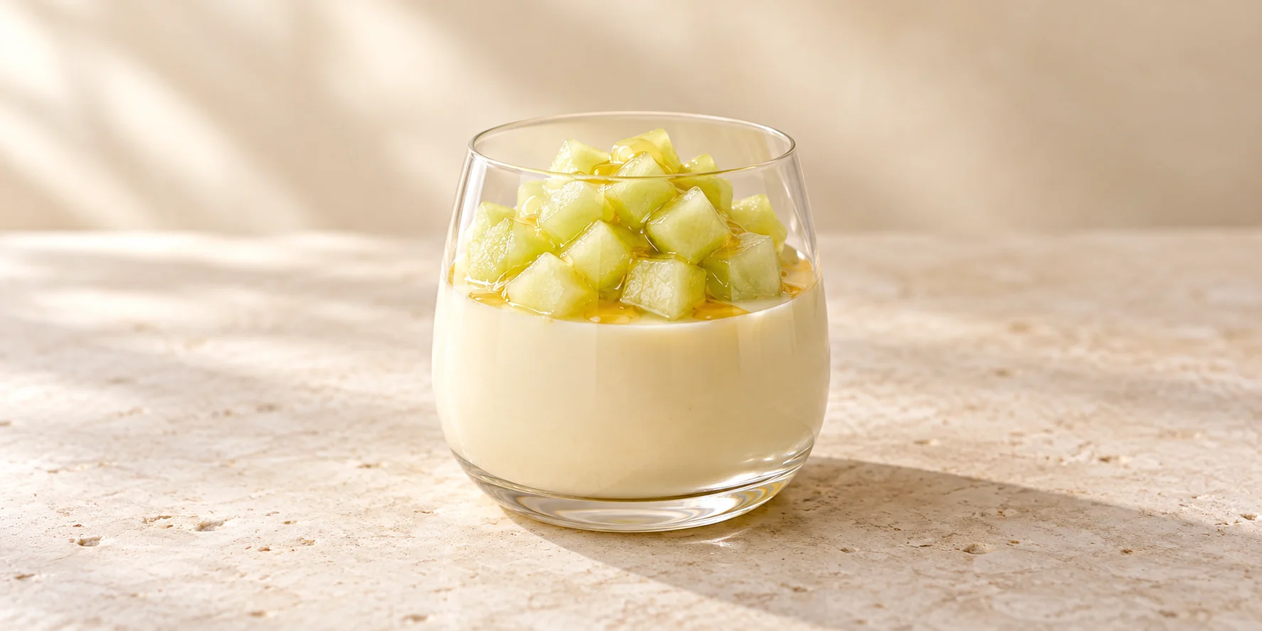 Silver Needle White Tea Panna Cotta with Honeydew
