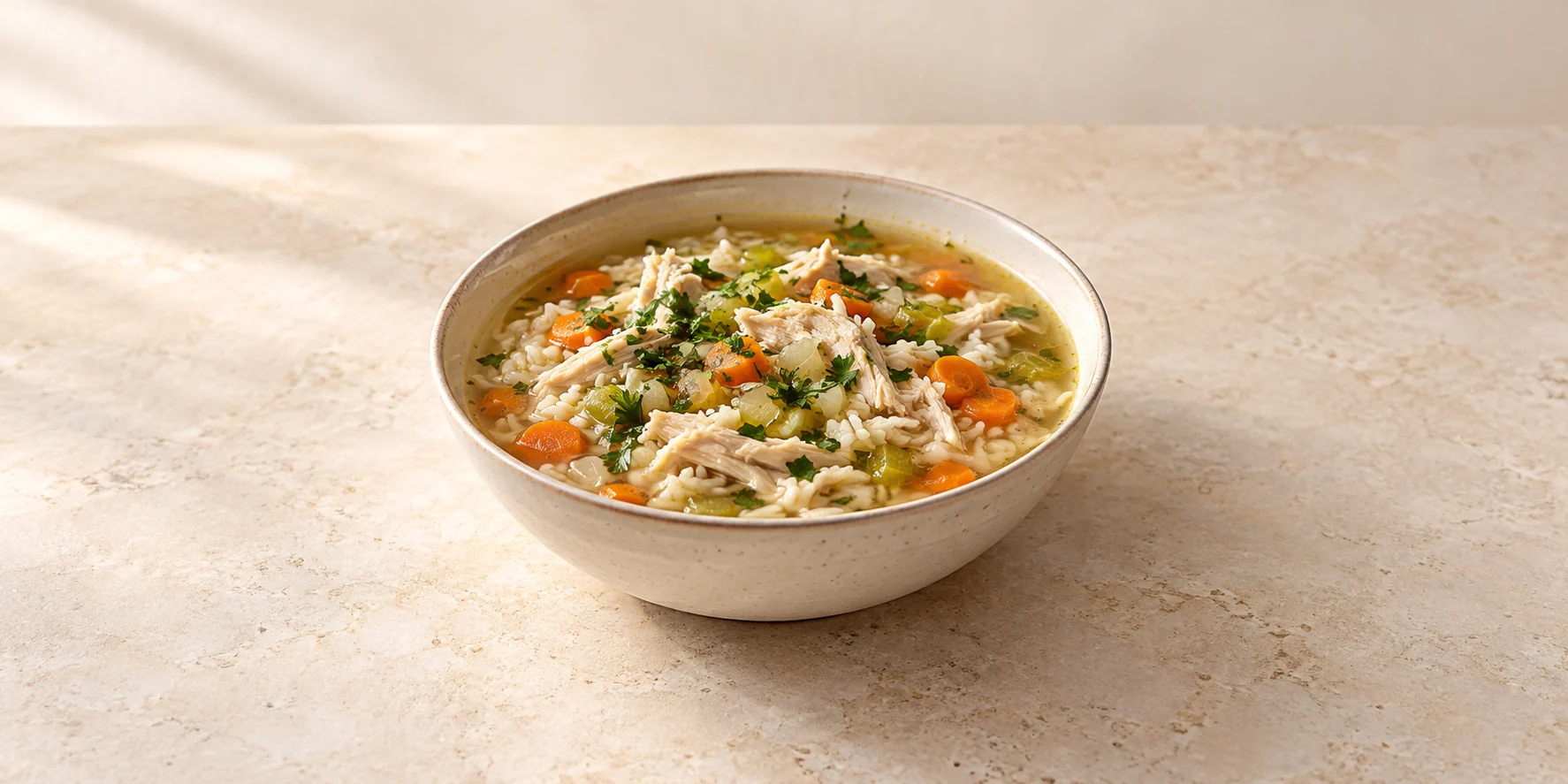 Ginger-Tea Poached Chicken and Rice Soup