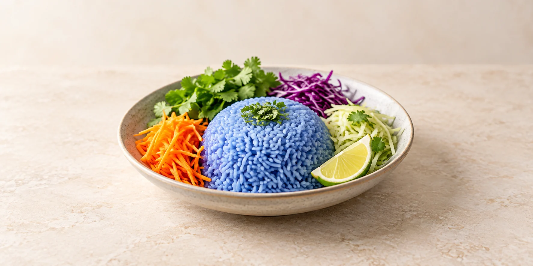Thai Blue Rice (Khao Dok Anchan) with Butterfly Pea