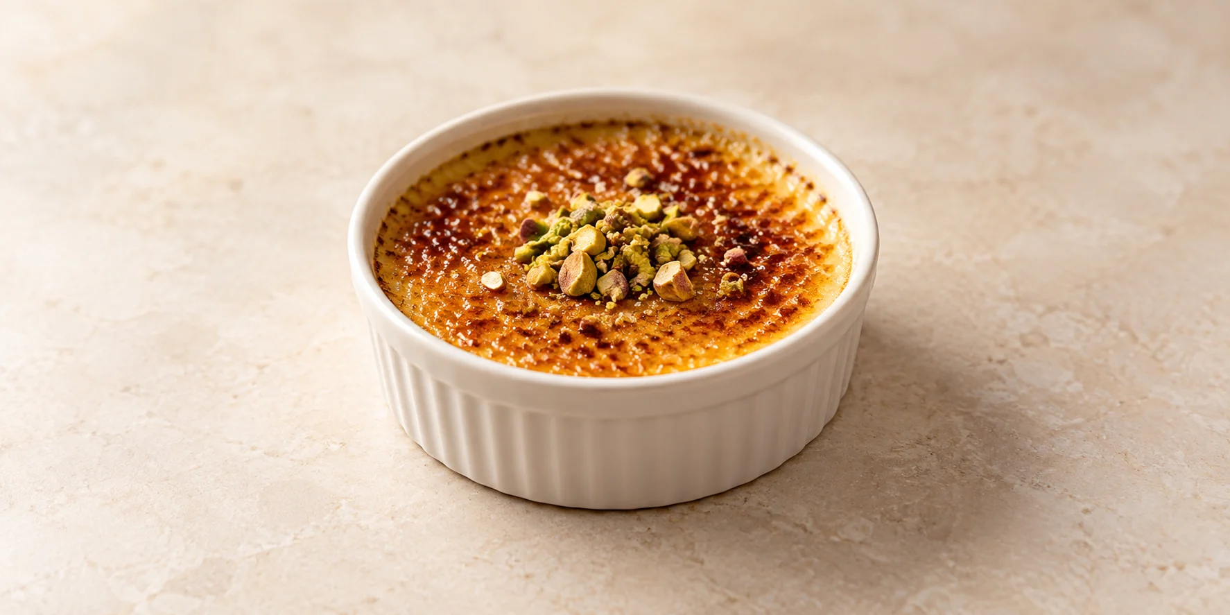 Green Chai Cardamom Crème Brûlée