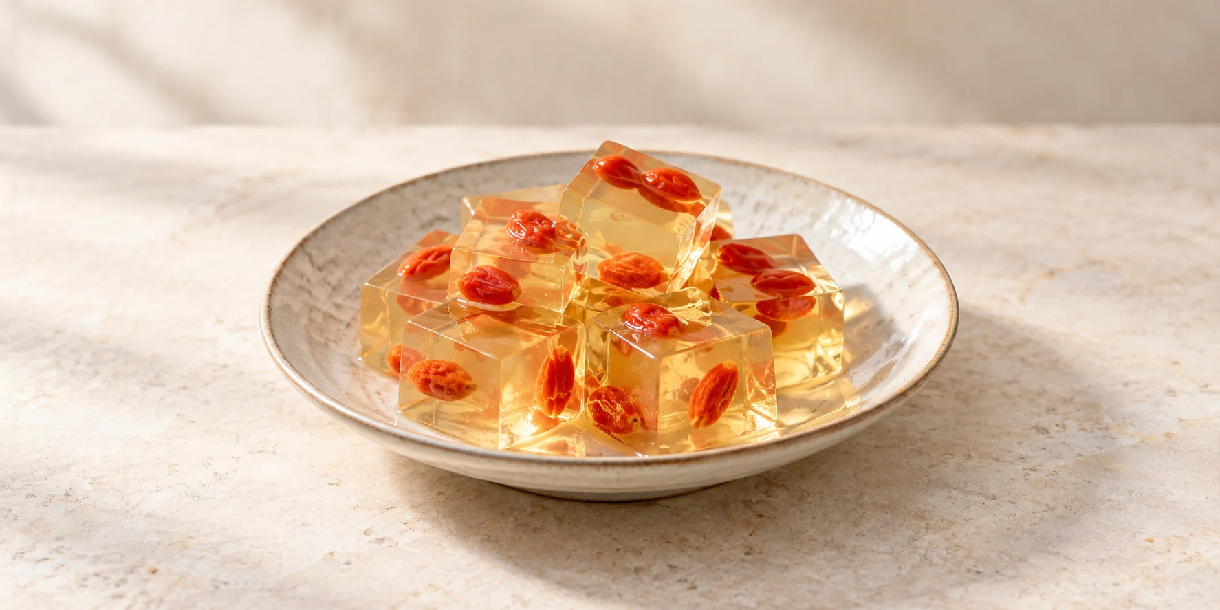 Chrysanthemum and Goji Jelly