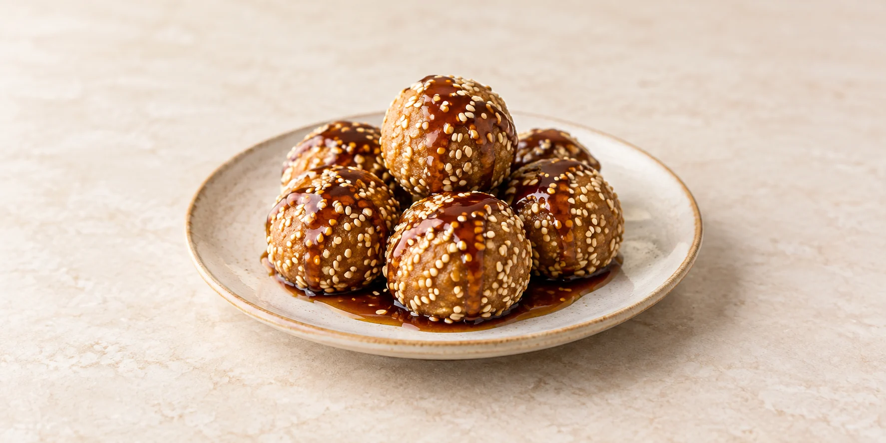 Tsampa Honey Balls with Brick Tea Glaze
