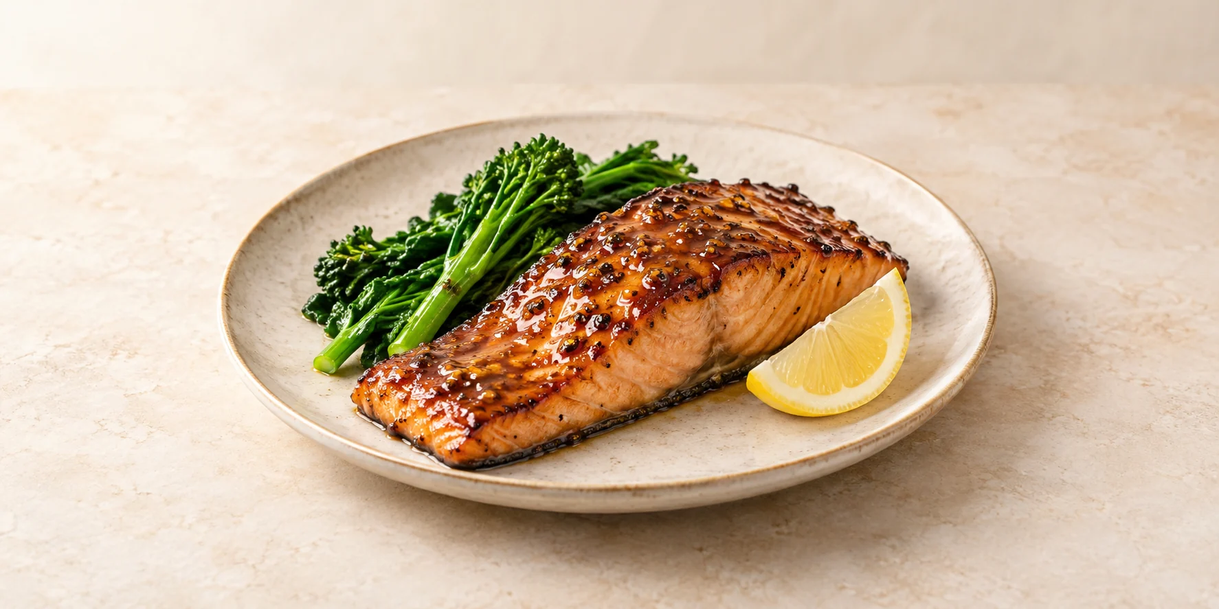 Salmón ahumado con té Assam y glaseado de mostaza