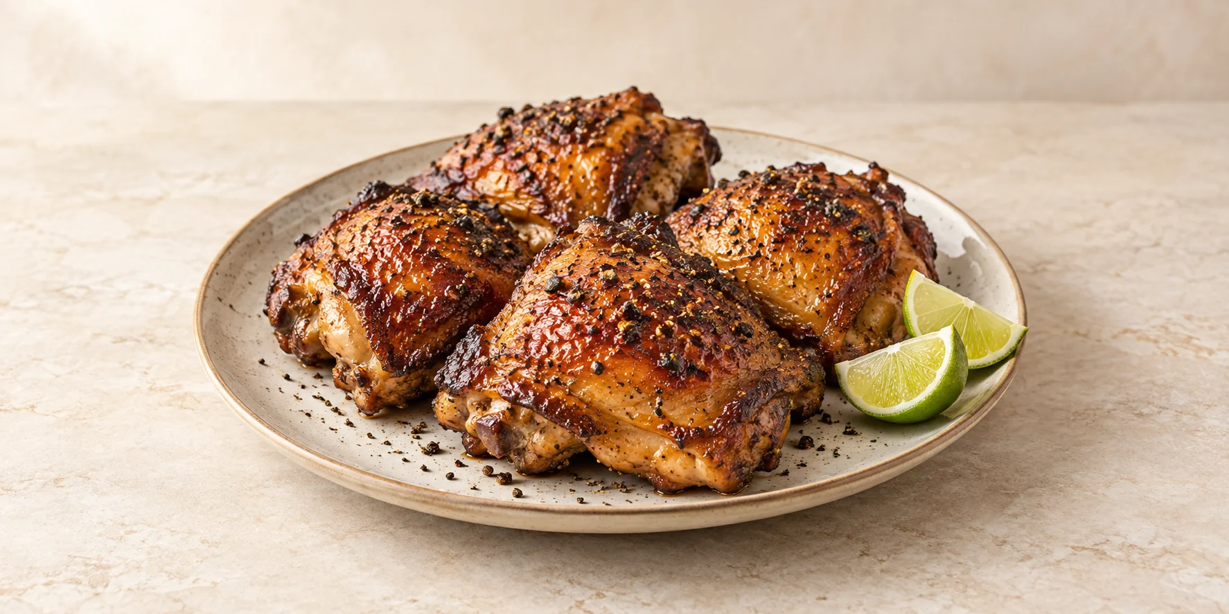 Uva Tea-Smoked Chicken Thighs with Black Pepper