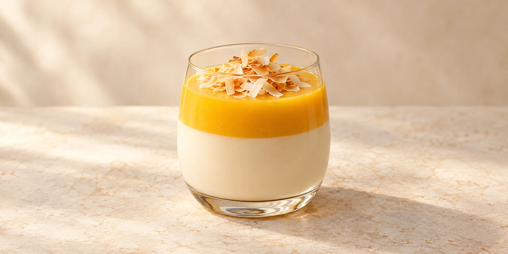 Coconut Black Tea and Mango Panna Cotta