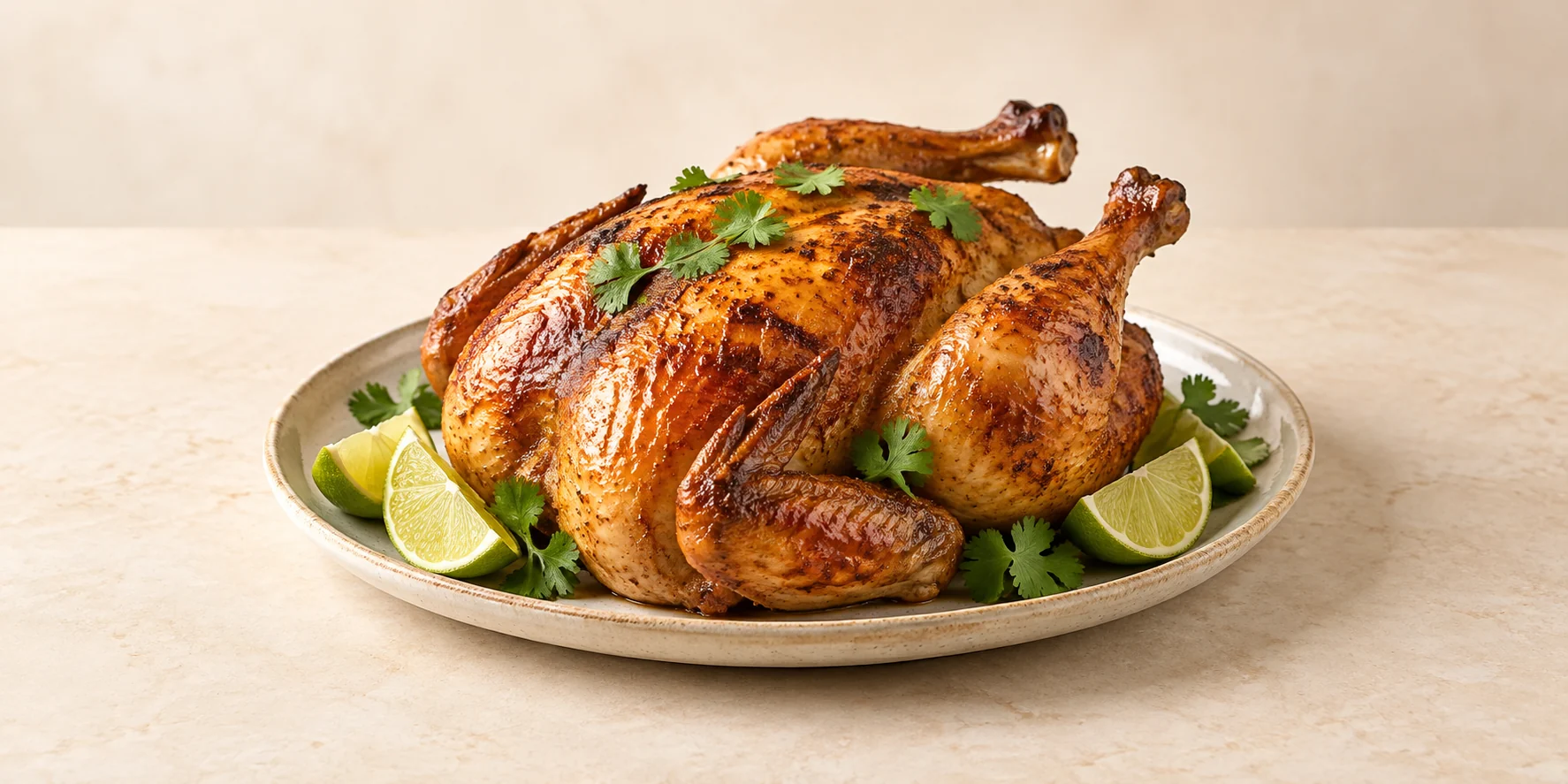 Coconut Black Tea-Brined Roast Chicken with Lime