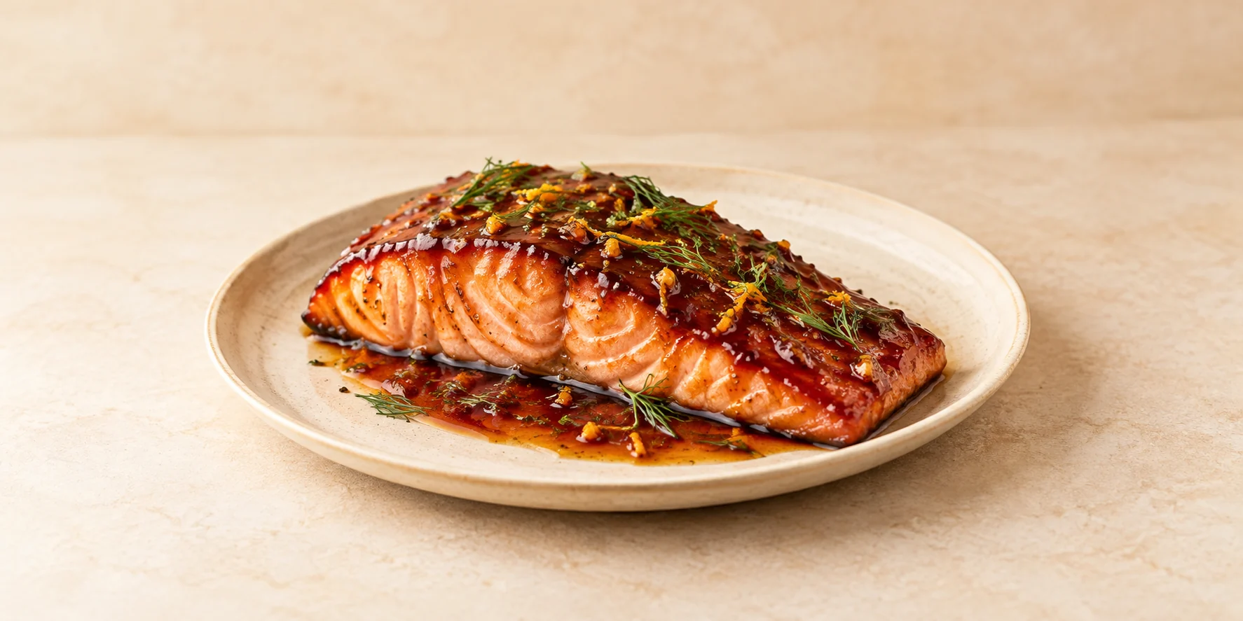 Purple Tea-Glazed Salmon with Citrus and Herbs