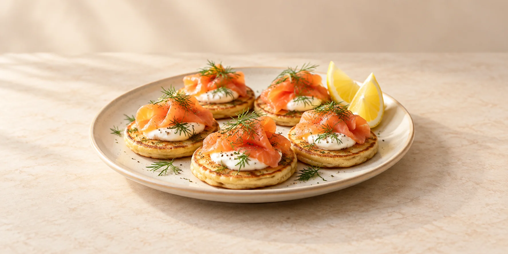 Smoked Salmon Blini with Russian Caravan