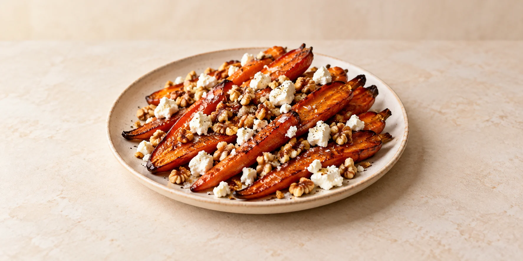 Licorice-Glazed Roasted Carrots with Goat Cheese