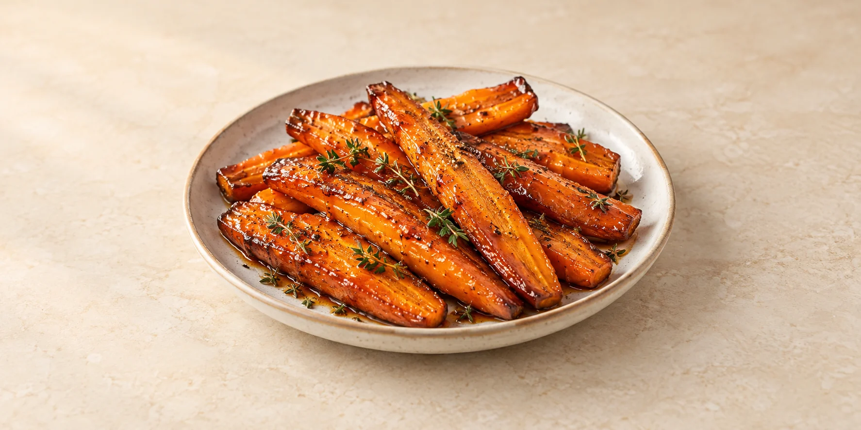 Zanahorias asadas glaseadas con rooibos vainilla