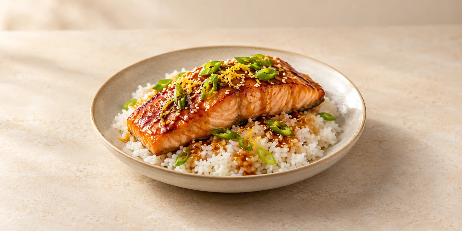 Citrus Green Tea Salmon with Orange-Ginger Glaze