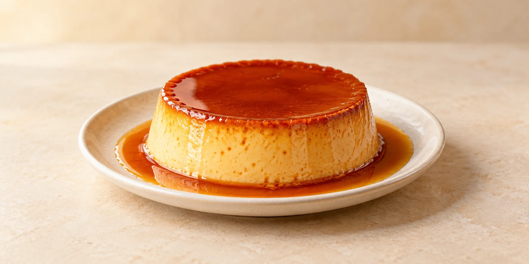 Flan de tila y miel