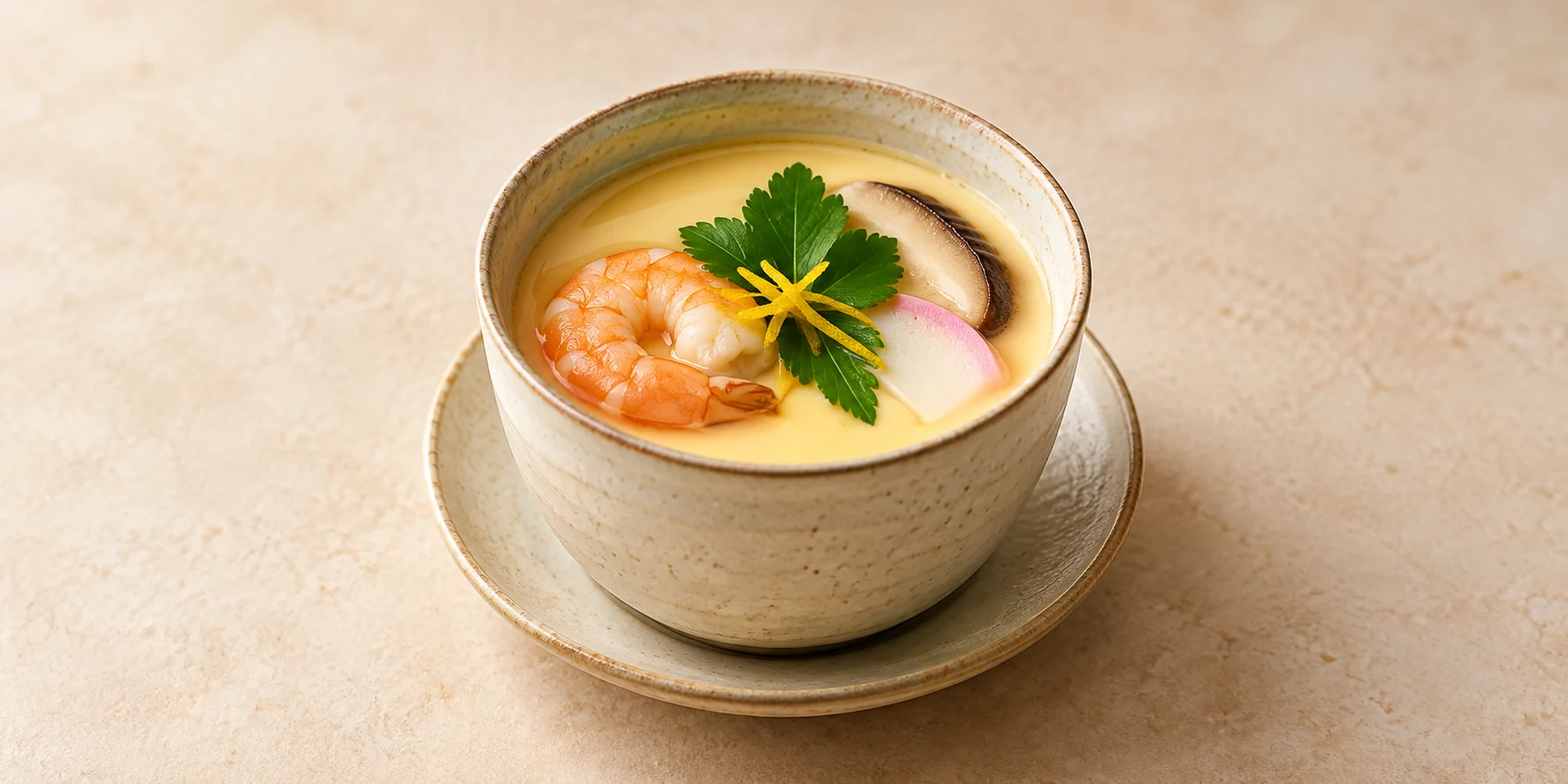 Gyokuro Dashi Chawanmushi with Shrimp
