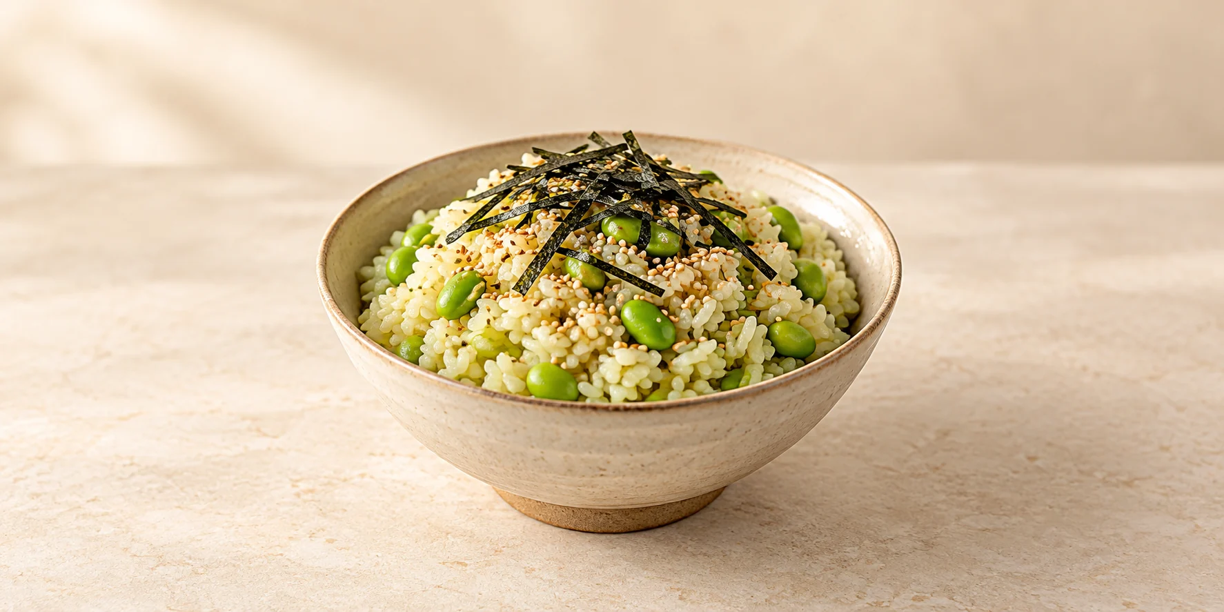 Kabusecha Green Tea Rice with Edamame and Sesame