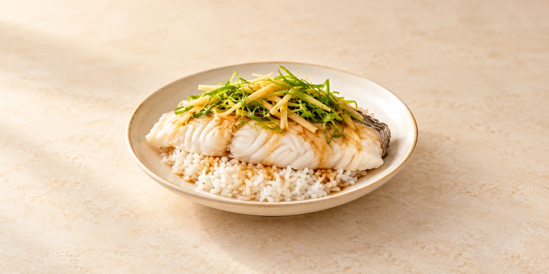 Zhu Ye Qing Tea-Steamed Fish with Ginger and Scallion