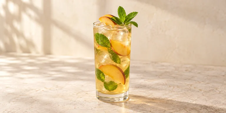 Cold-Brew Darjeeling White with Peach and Mint