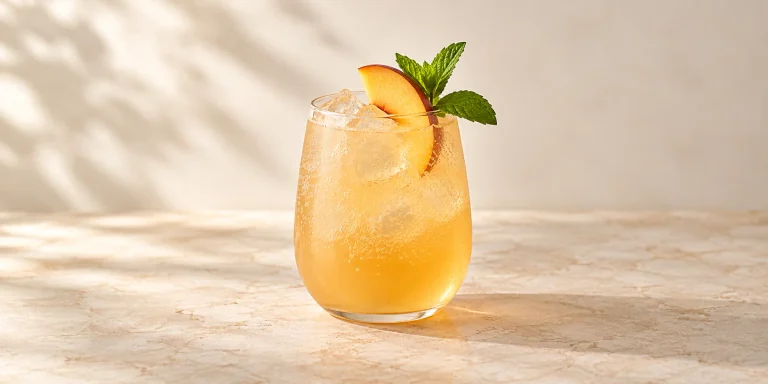 Gong Mei Peach Spritz Mocktail