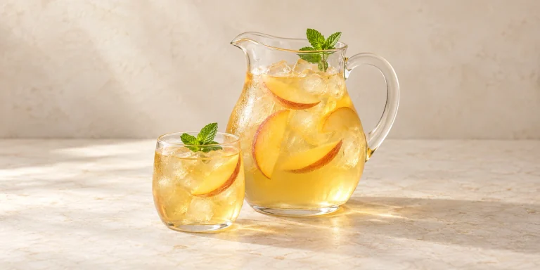 Pai Mu Tan Iced Tea with Peach and Jasmine