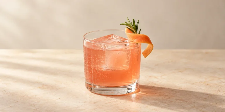 Sparkling Grapefruit and Rosemary Mocktail