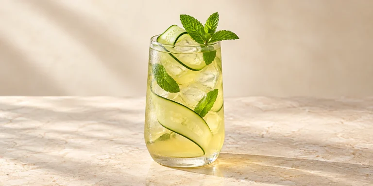 Iced Digestion Blend with Cucumber and Mint