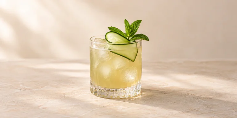 Gin smash de chai verde