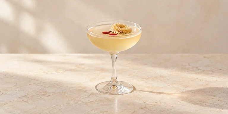 Chrysanthemum Gin Blossom (with Mocktail Variant)