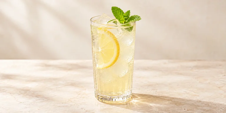 Sparkling Iced Elderflower Lemonade