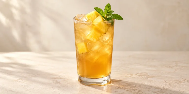 Iced Guayusa with Pineapple and Ginger