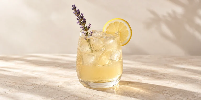 Limonada helada de lavanda