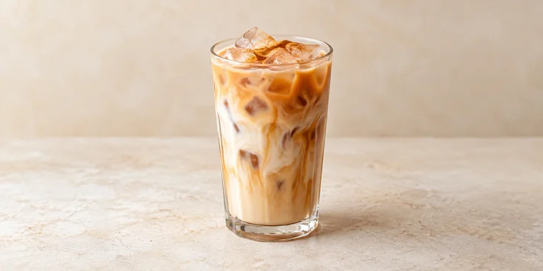 Chai latte helado cremoso de Assam