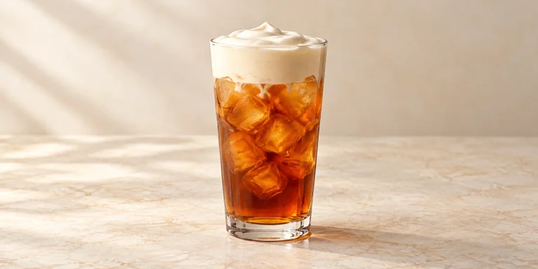 Iced Irish Breakfast with Milk Foam