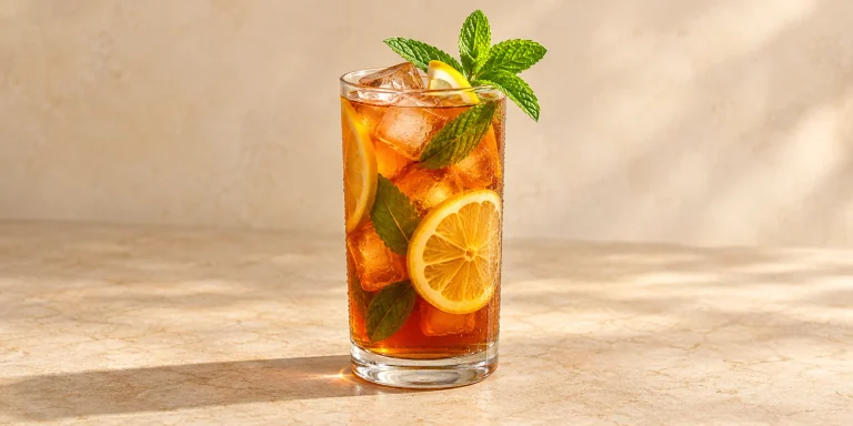 Iced Turkish Tea with Lemon and Mint