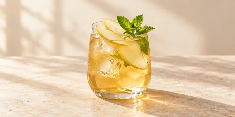 Cold-Brew Baozhong with Pear and Mint