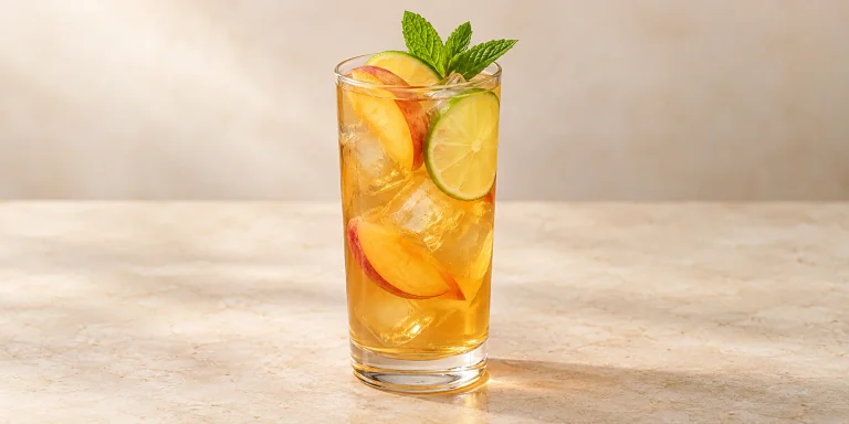 Iced Osmanthus Oolong with Peach and Lime